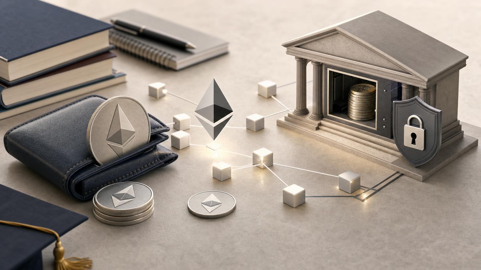 A wallet balance screen showing ETH set aside for Ethereum gas before a token exchange